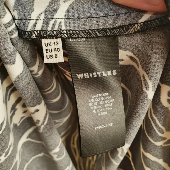 Whistles Black/white simone shift dress.Abstract marble Print Size 12BNWT - Picture 3 of 4